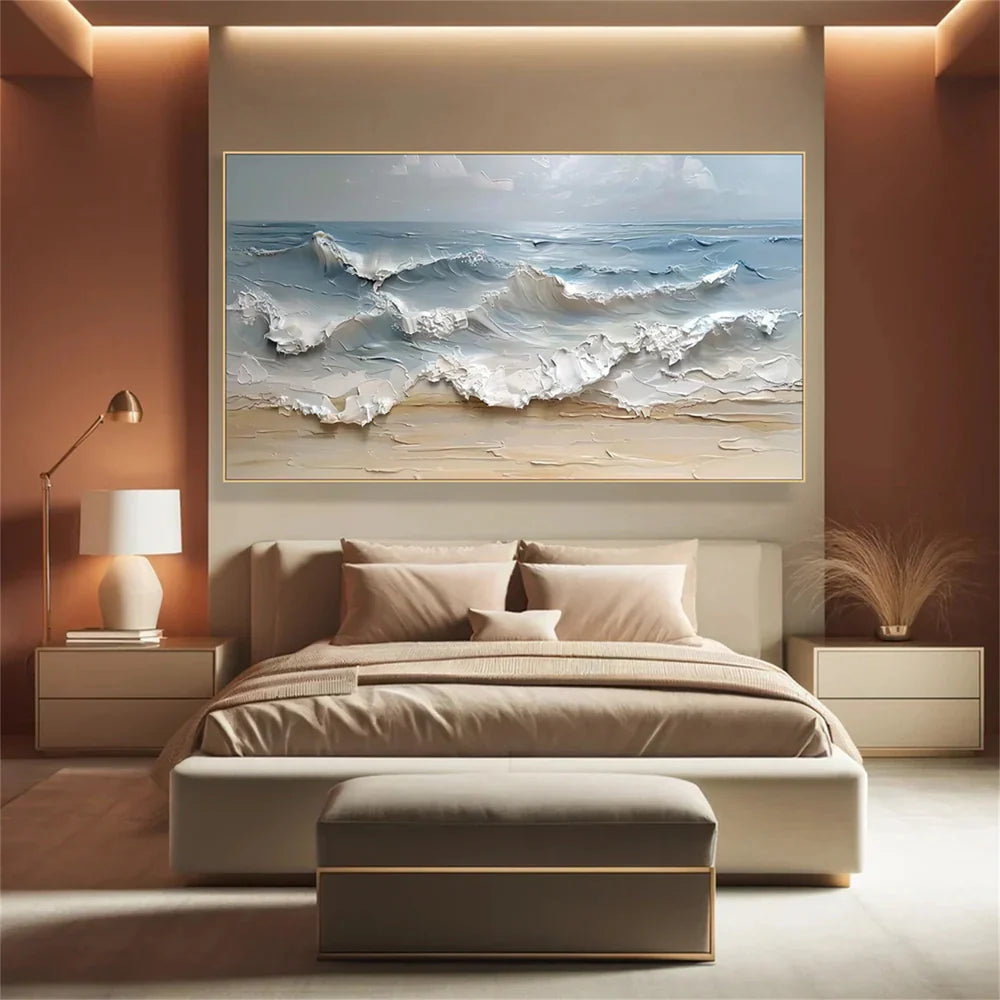 Ocean And Sky Textured Painting Canvas #OS005