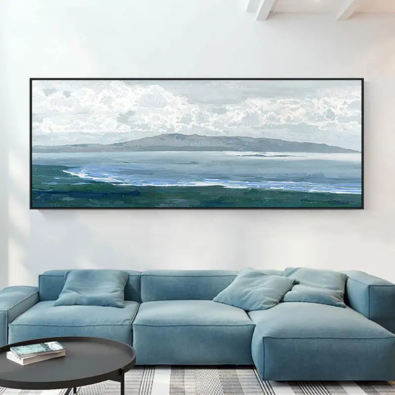 Ocean And Sky Textured Painting Canvas #OS002