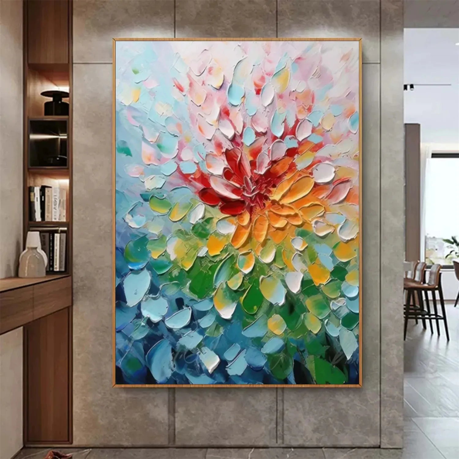 Colorful Abstract Textured Painting Canvas #AT010