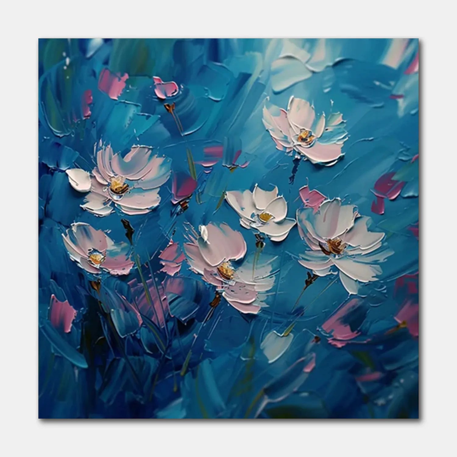 Flower Textured Painting Canvas #FP010