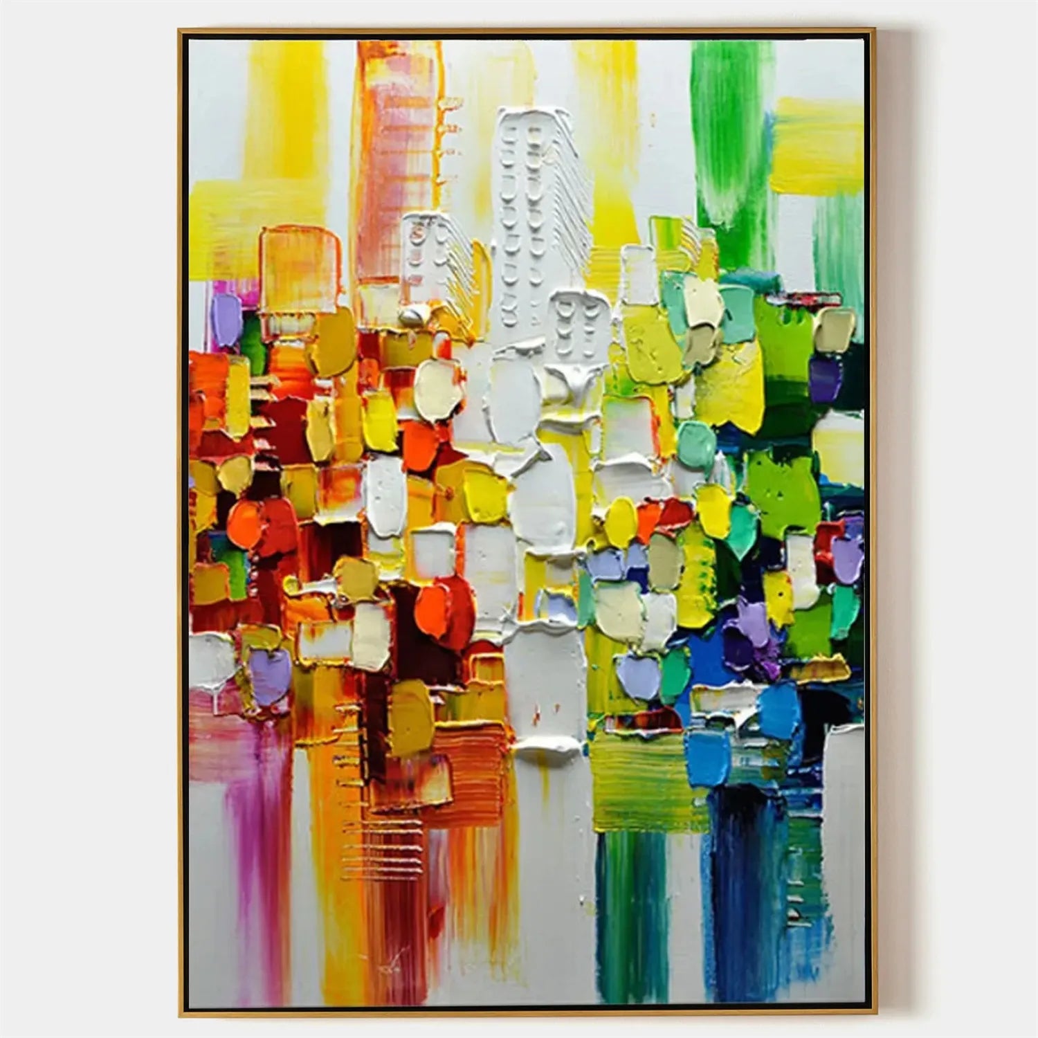 Colorful Abstract Textured Painting Canvas #AT011