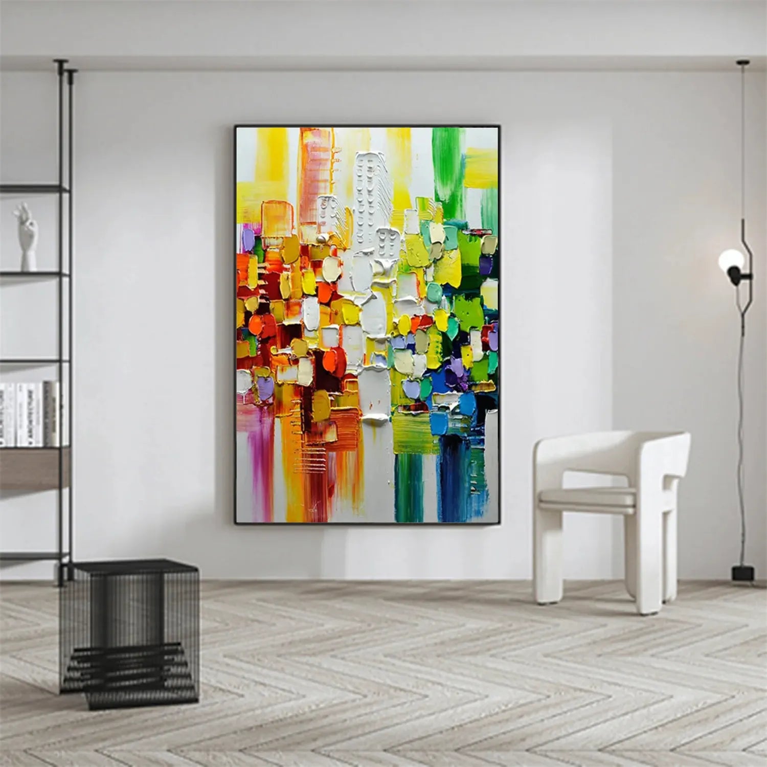 Colorful Abstract Textured Painting Canvas #AT011