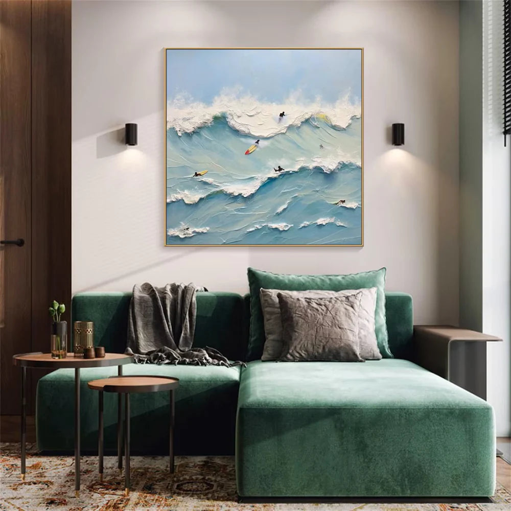 Surfing Sport Textured Wall Art #MS031