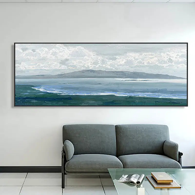 Ocean And Sky Textured Painting Canvas #OS002