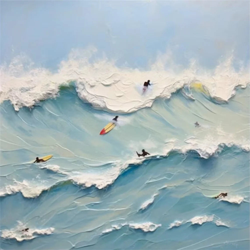 Surfing Sport Textured Wall Art #MS031