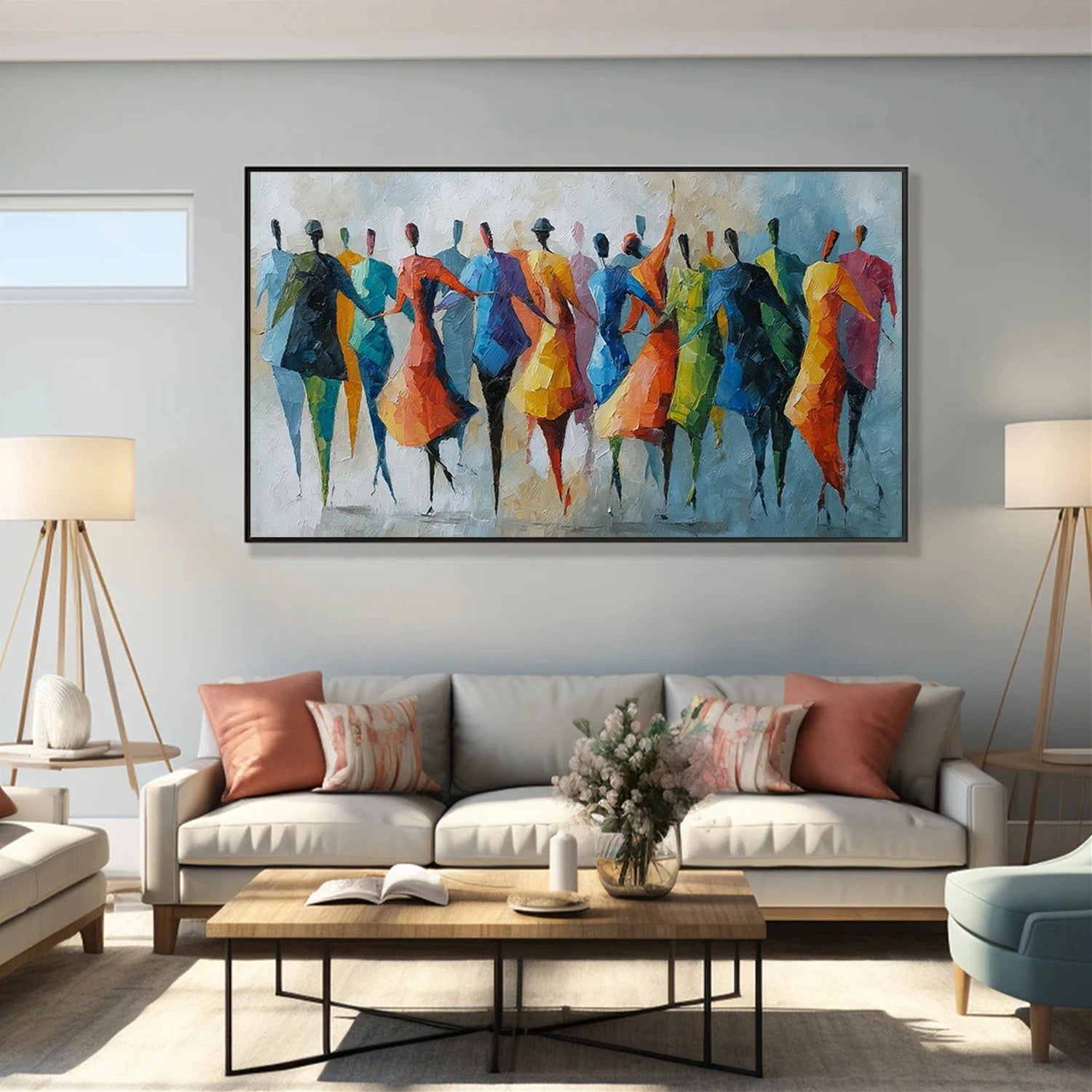 Abstract People Canvas Art #AE062