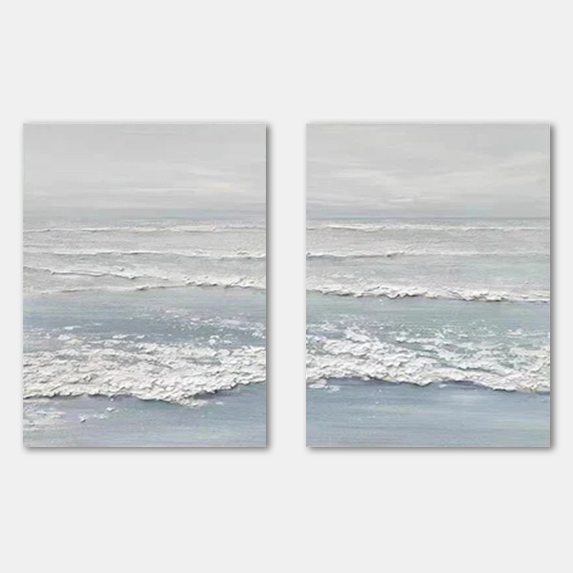 Ocean Textured Painting Canvas Set of 2 #OP002