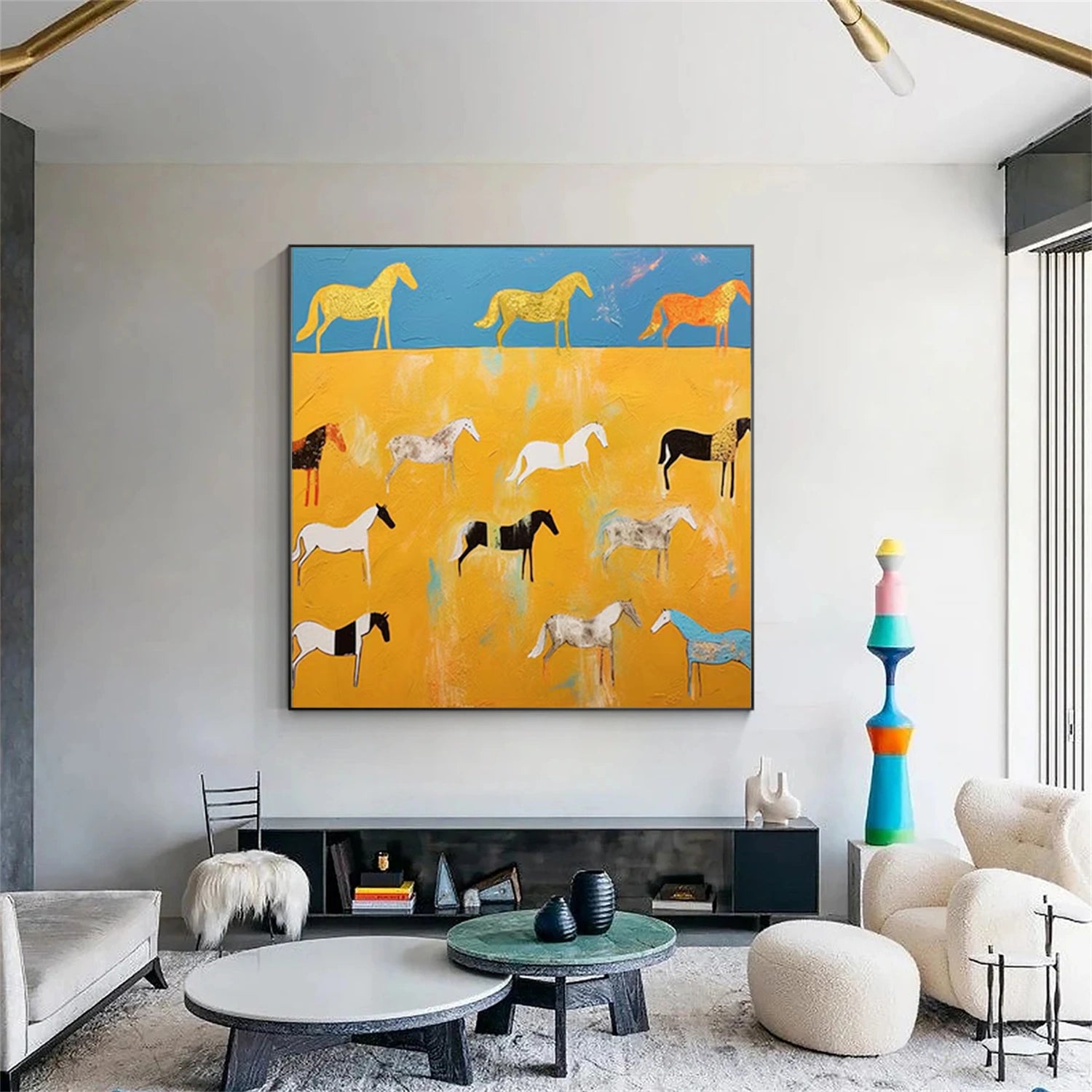 Abstract Animal Horse Wall Art #AC078