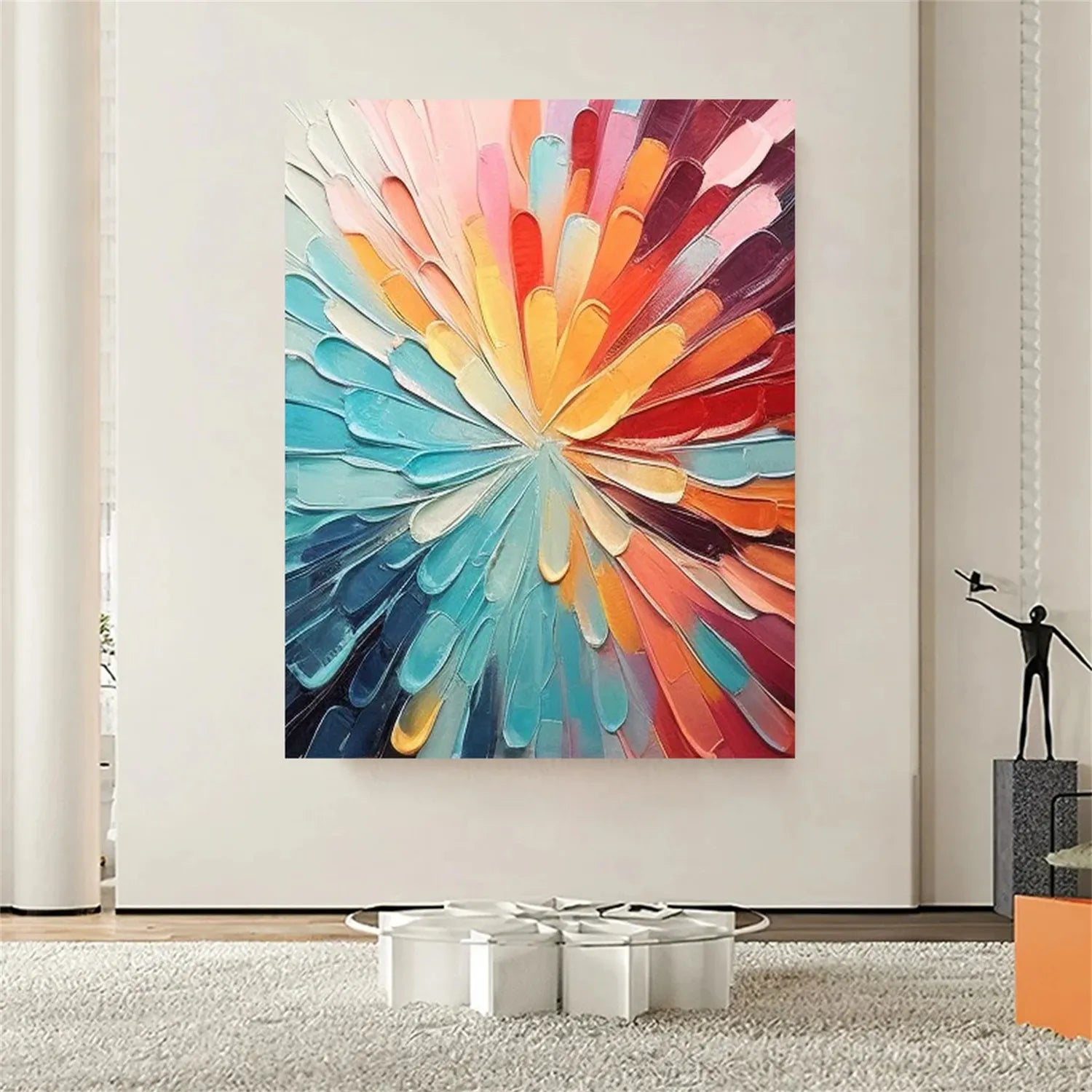 Colorful Abstract Textured Painting Canvas #AT005