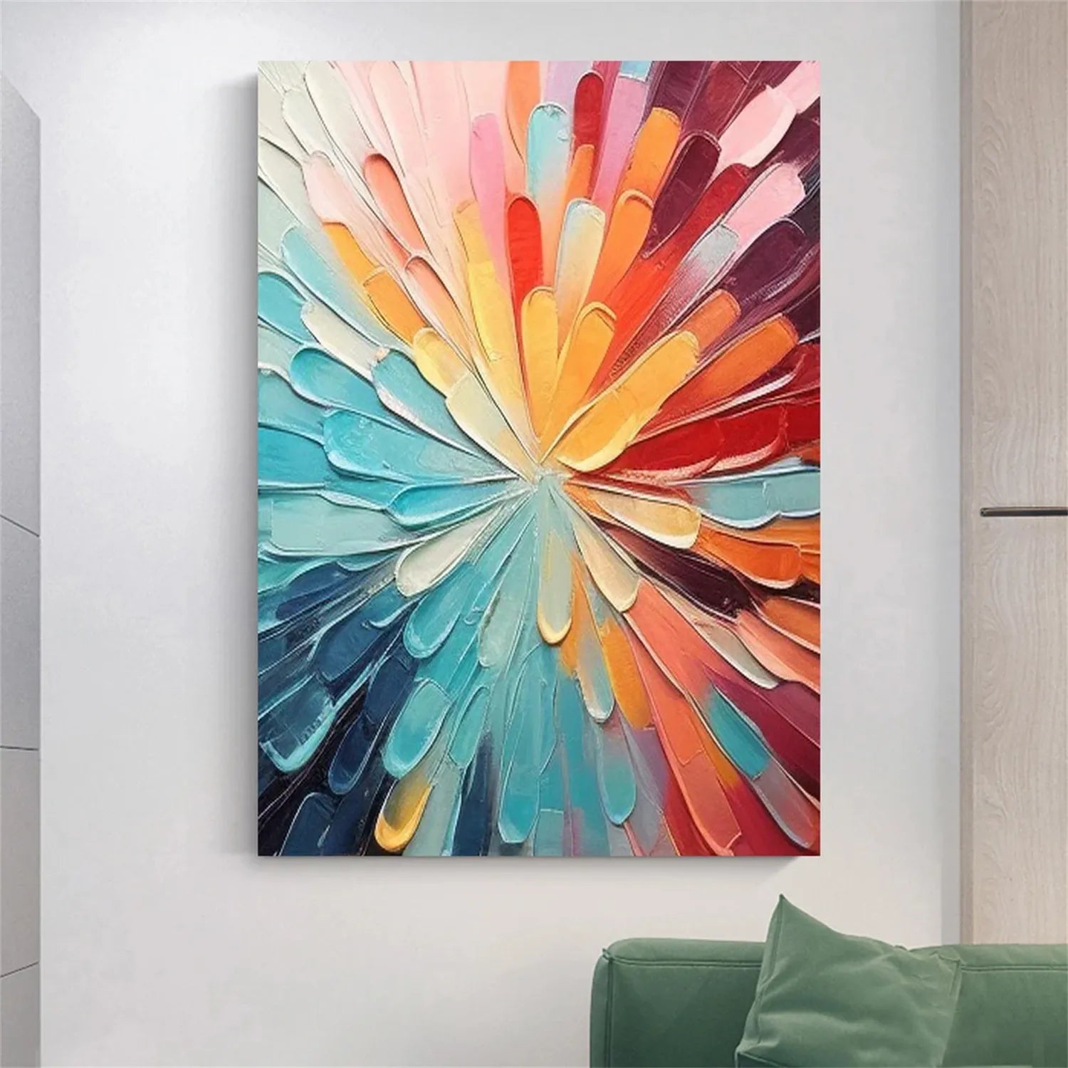 Colorful Abstract Textured Painting Canvas #AT005