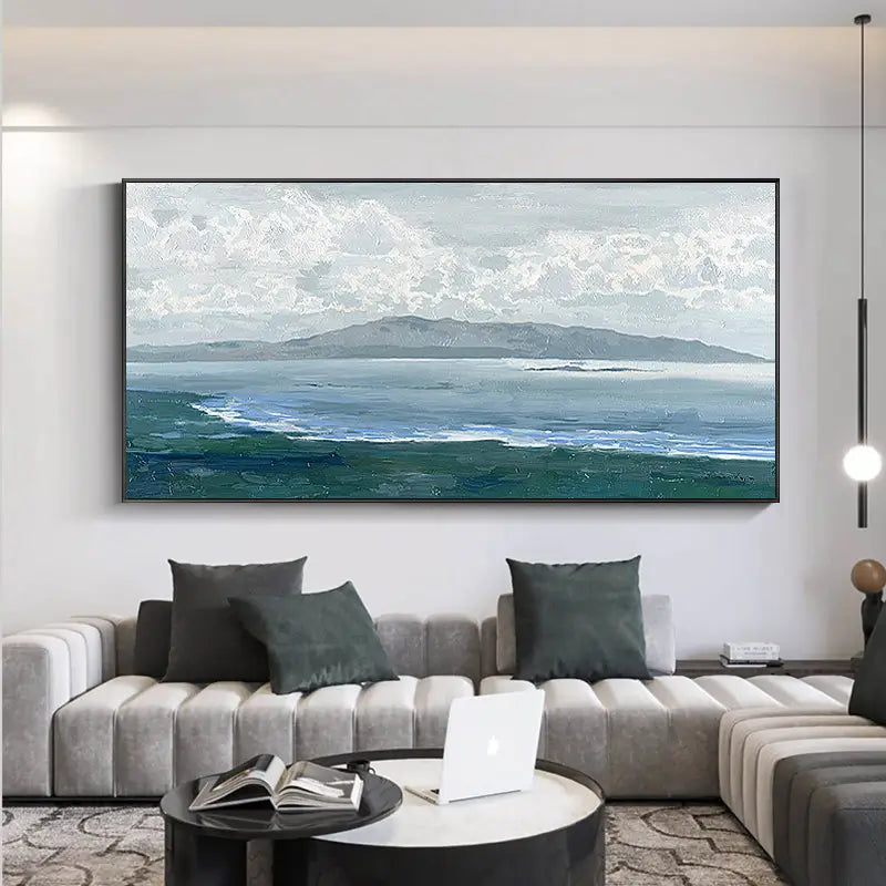 Ocean And Sky Textured Painting Canvas #OS002