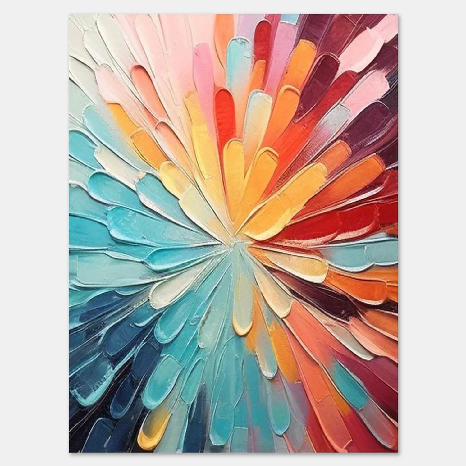 Colorful Abstract Textured Painting Canvas #AT005