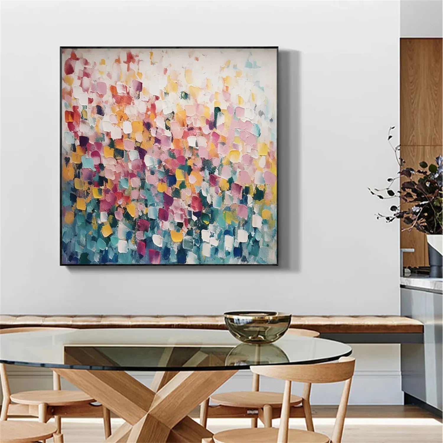 Colorful Abstract Textured Painting Canvas #AT014