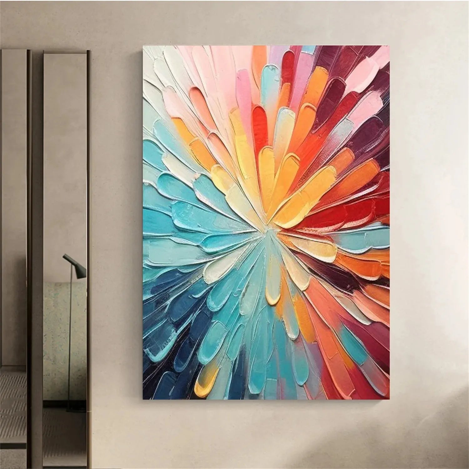 Colorful Abstract Textured Painting Canvas #AT005