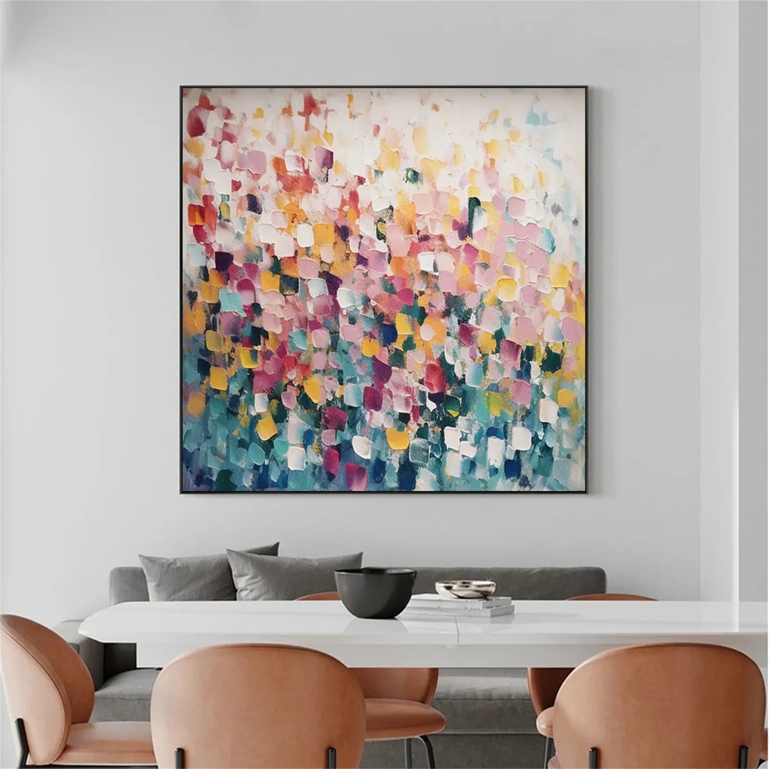 Colorful Abstract Textured Painting Canvas #AT014