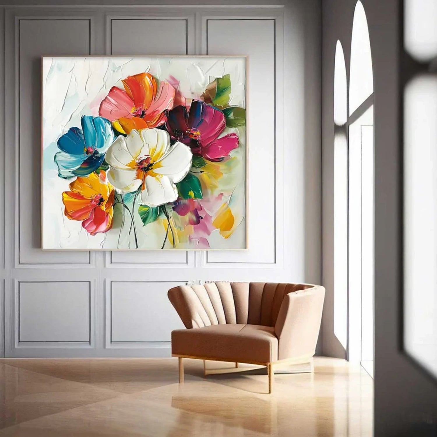 Flower Textured Painting Canvas #FP071