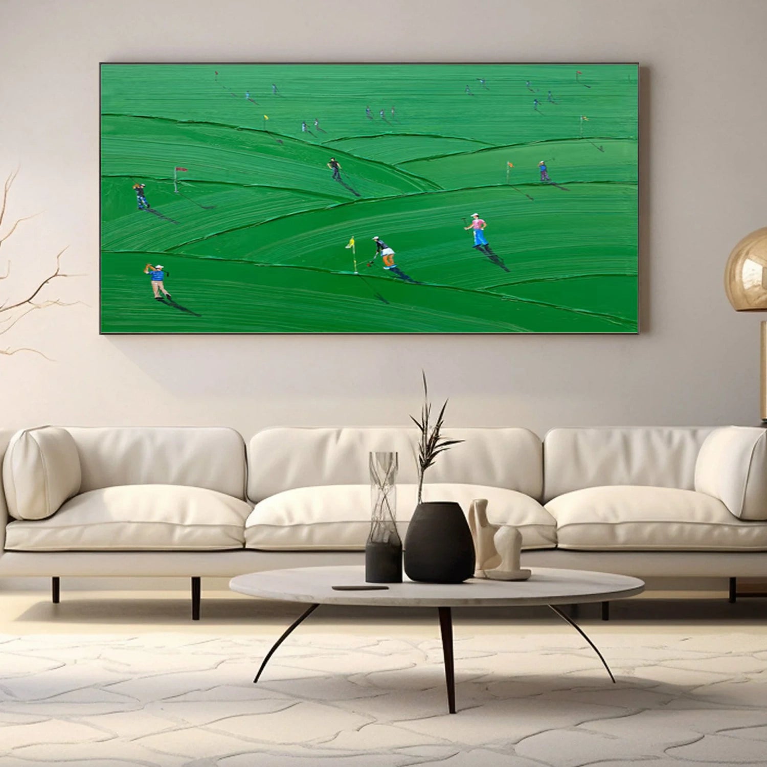 Golf Sport Textured Wall Art #MS092