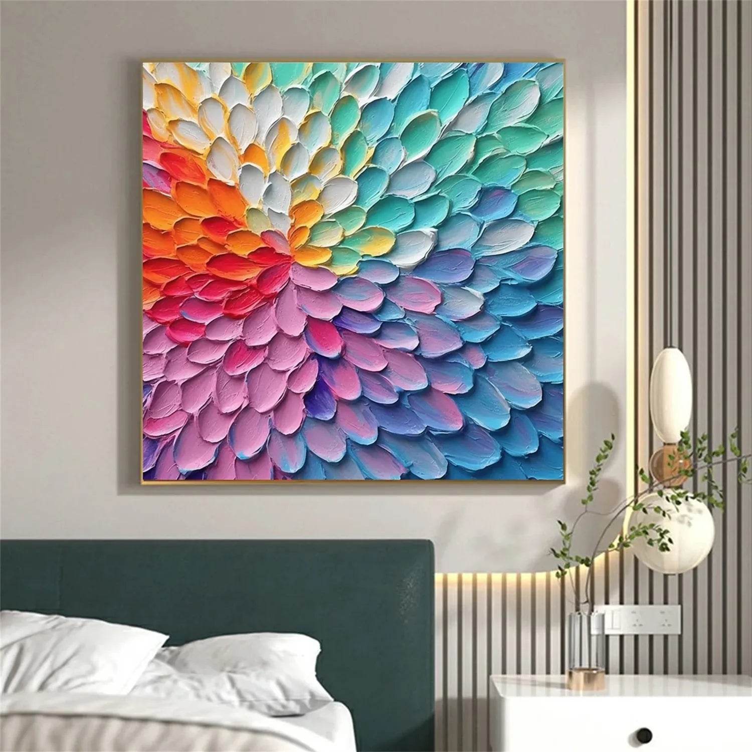 Colorful Abstract Textured Painting Canvas #AT006