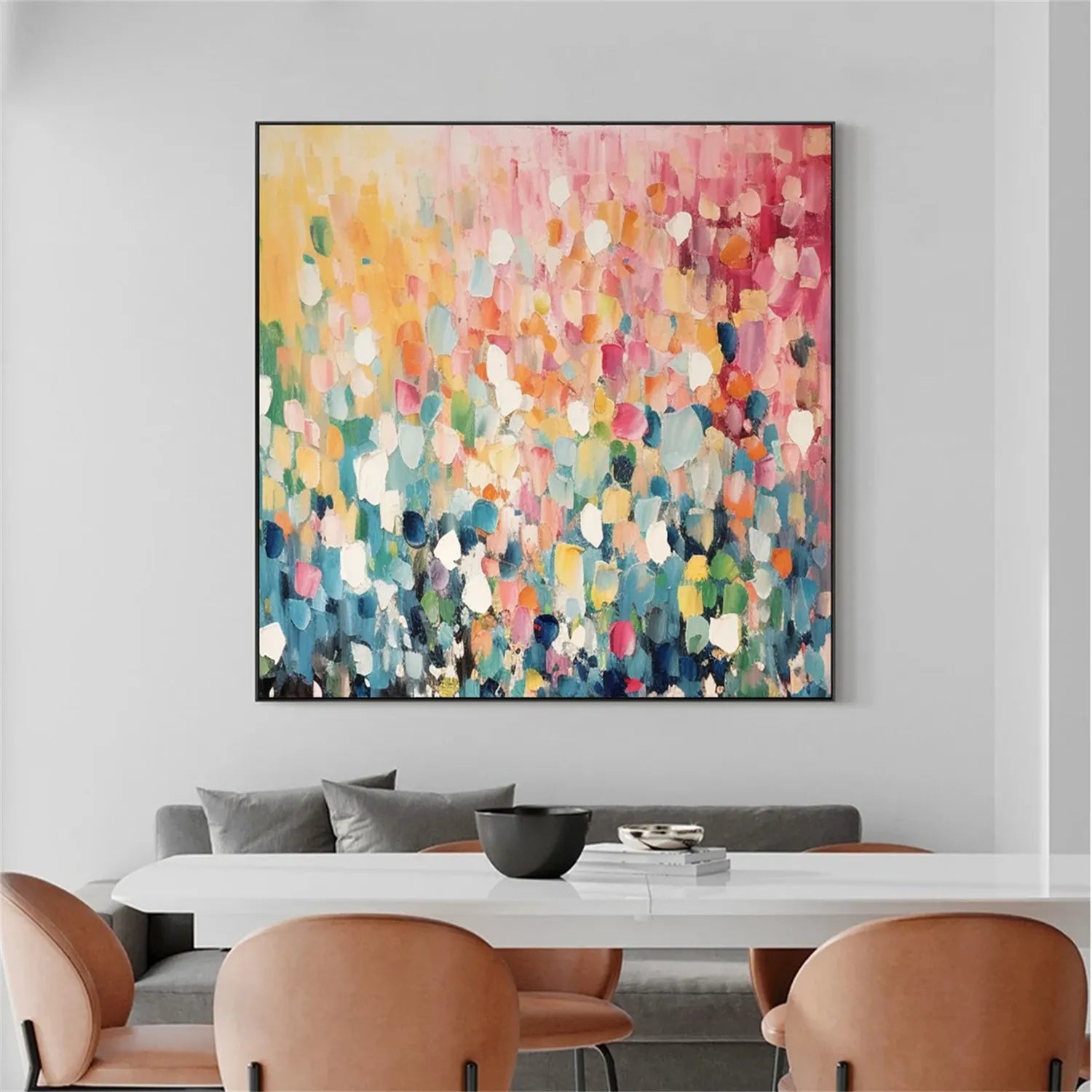 Colorful Abstract Textured Painting Canvas #AT015