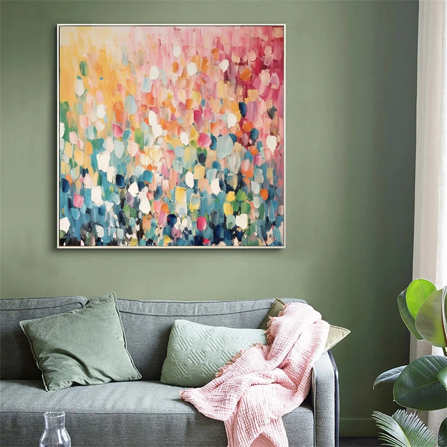 Colorful Abstract Textured Painting Canvas #AT015