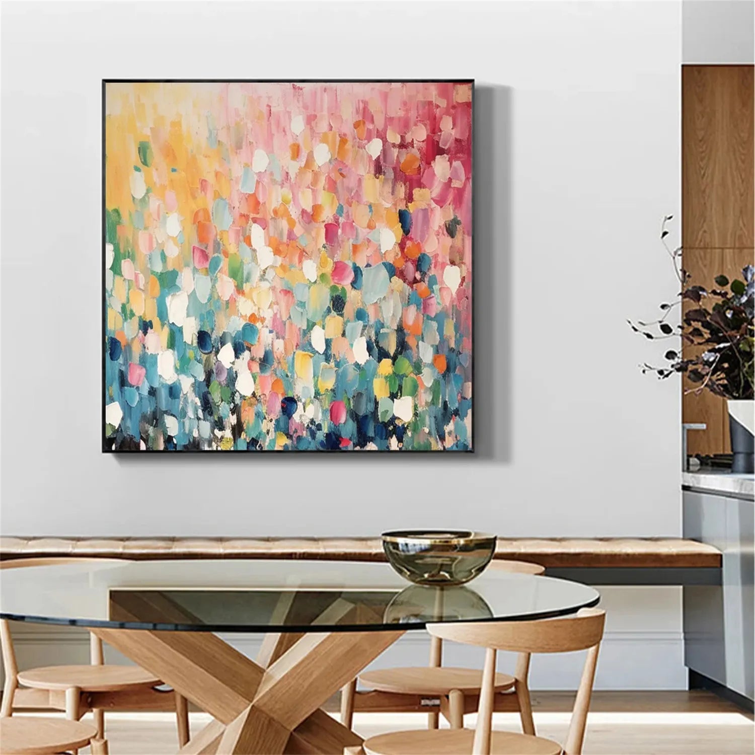 Colorful Abstract Textured Painting Canvas #AT015