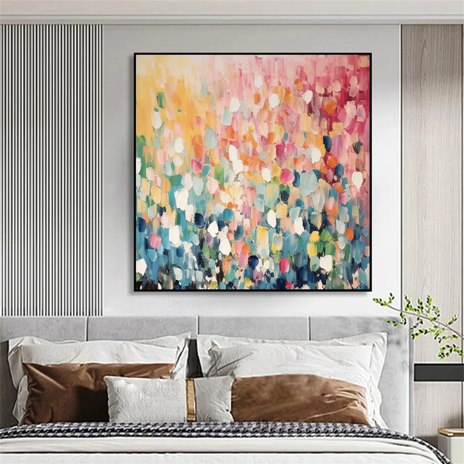 Colorful Abstract Textured Painting Canvas #AT015