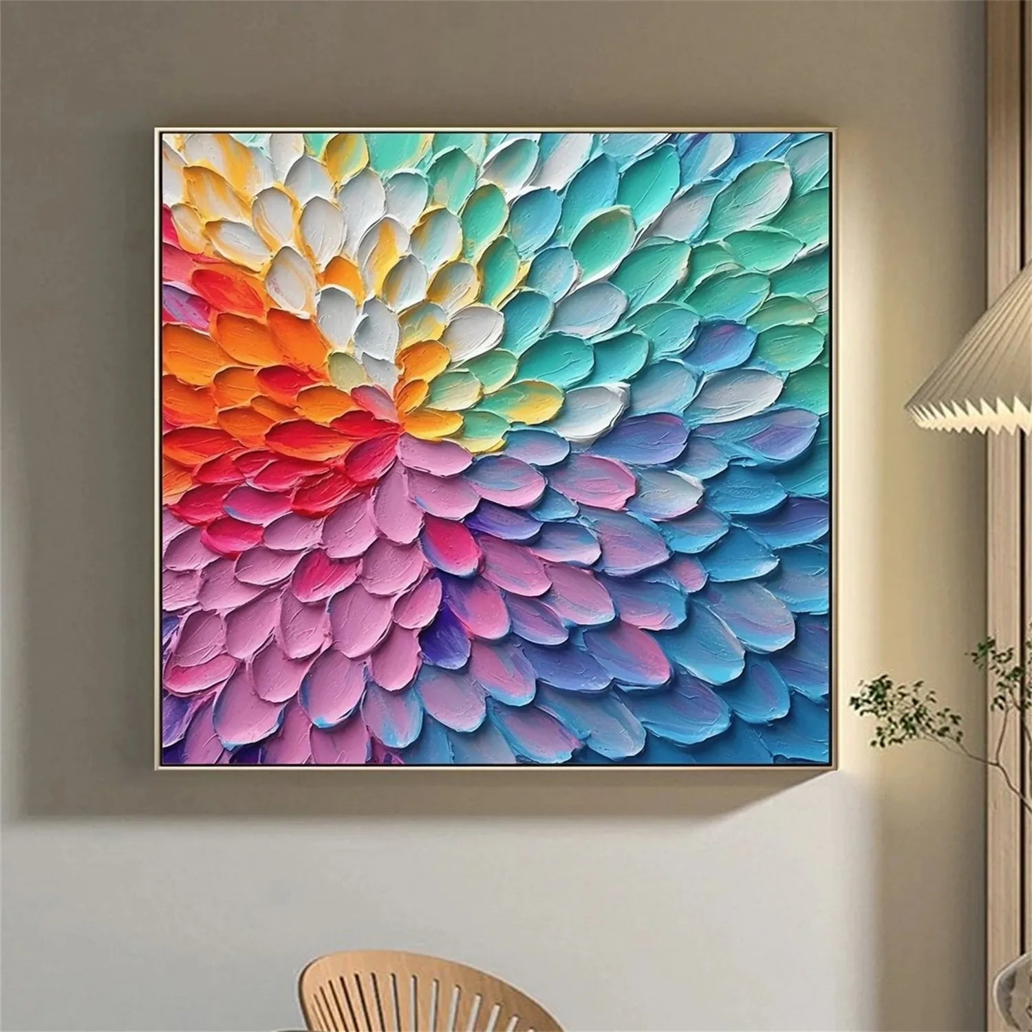 Colorful Abstract Textured Painting Canvas #AT006