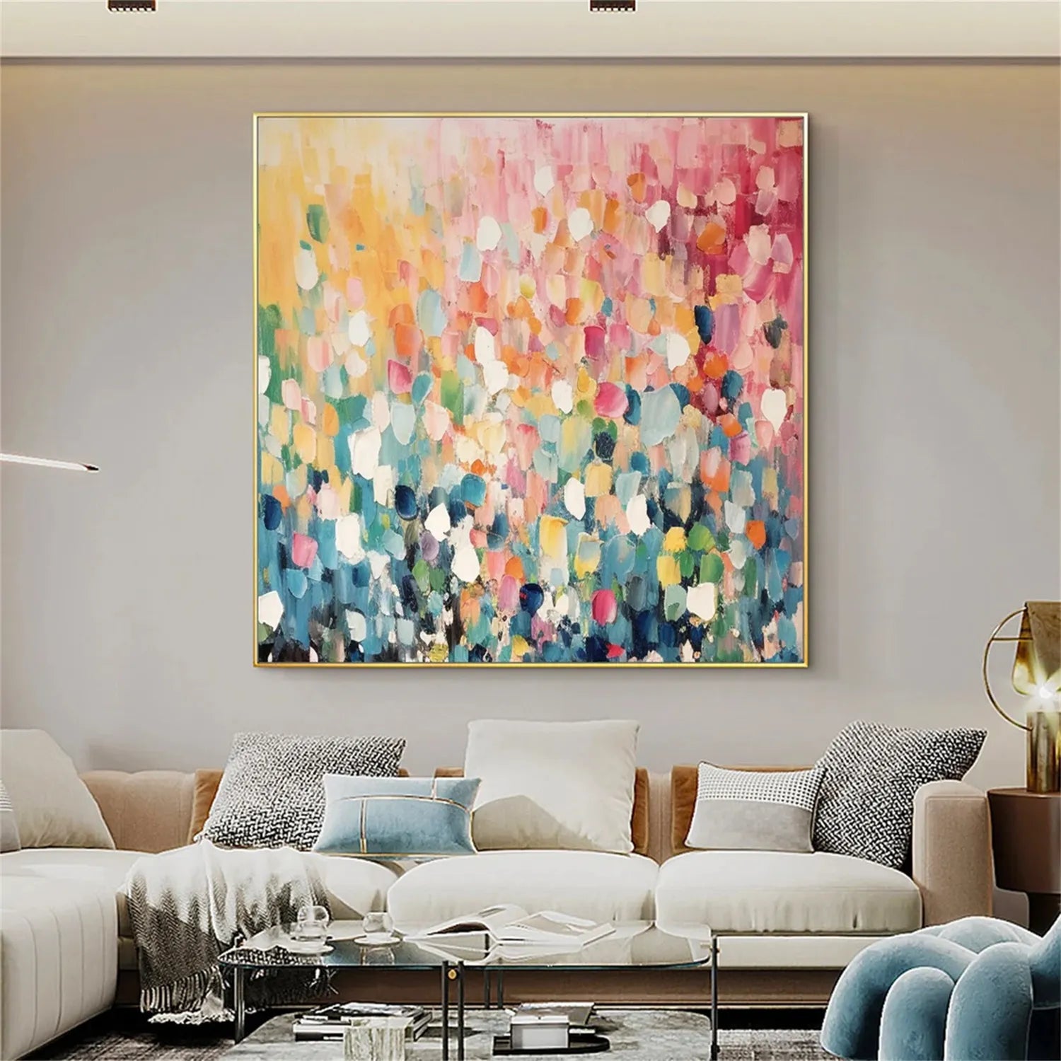 Colorful Abstract Textured Painting Canvas #AT015