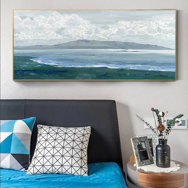 Ocean And Sky Textured Painting Canvas #OS002