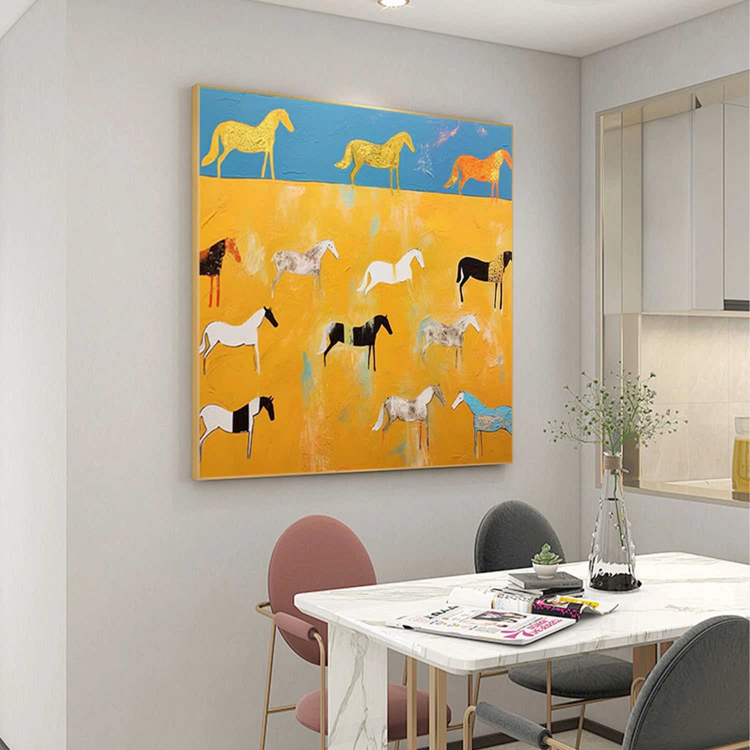 Abstract Animal Horse Wall Art #AC078