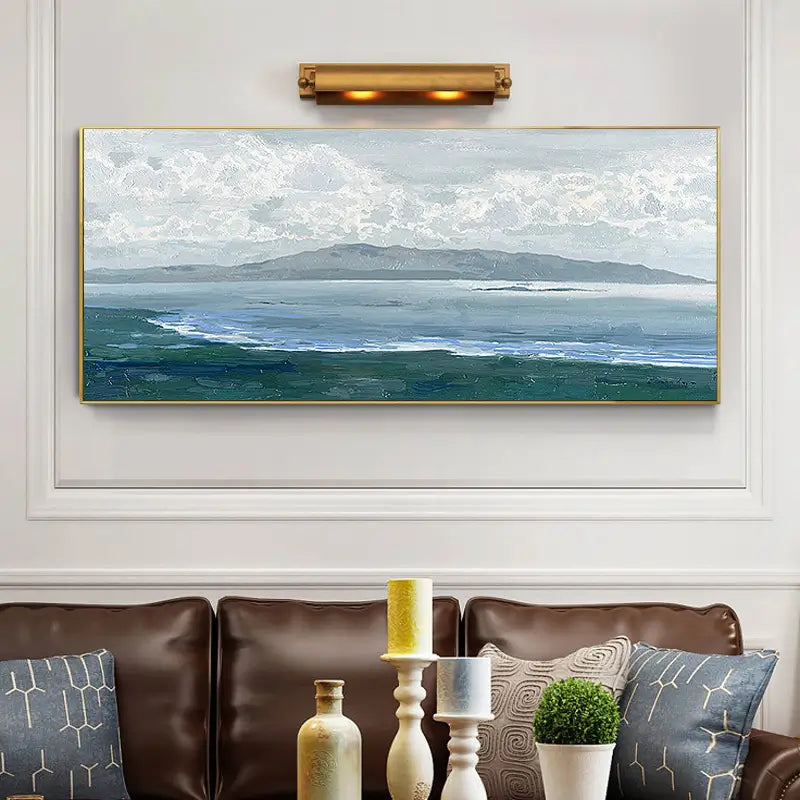 Ocean And Sky Textured Painting Canvas #OS002