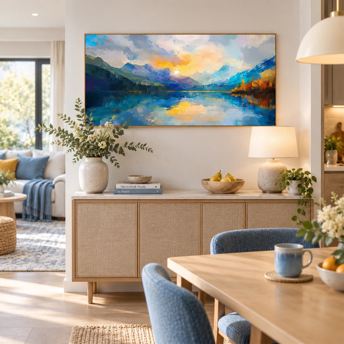 Ocean And Sky Abstract Wall Art #OS241