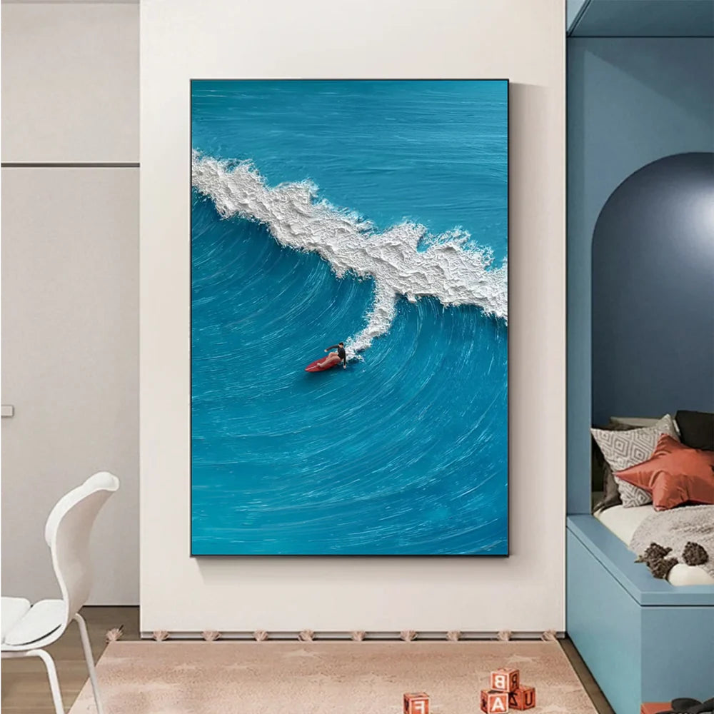 Surfing Sport Textured Wall Art #MS028
