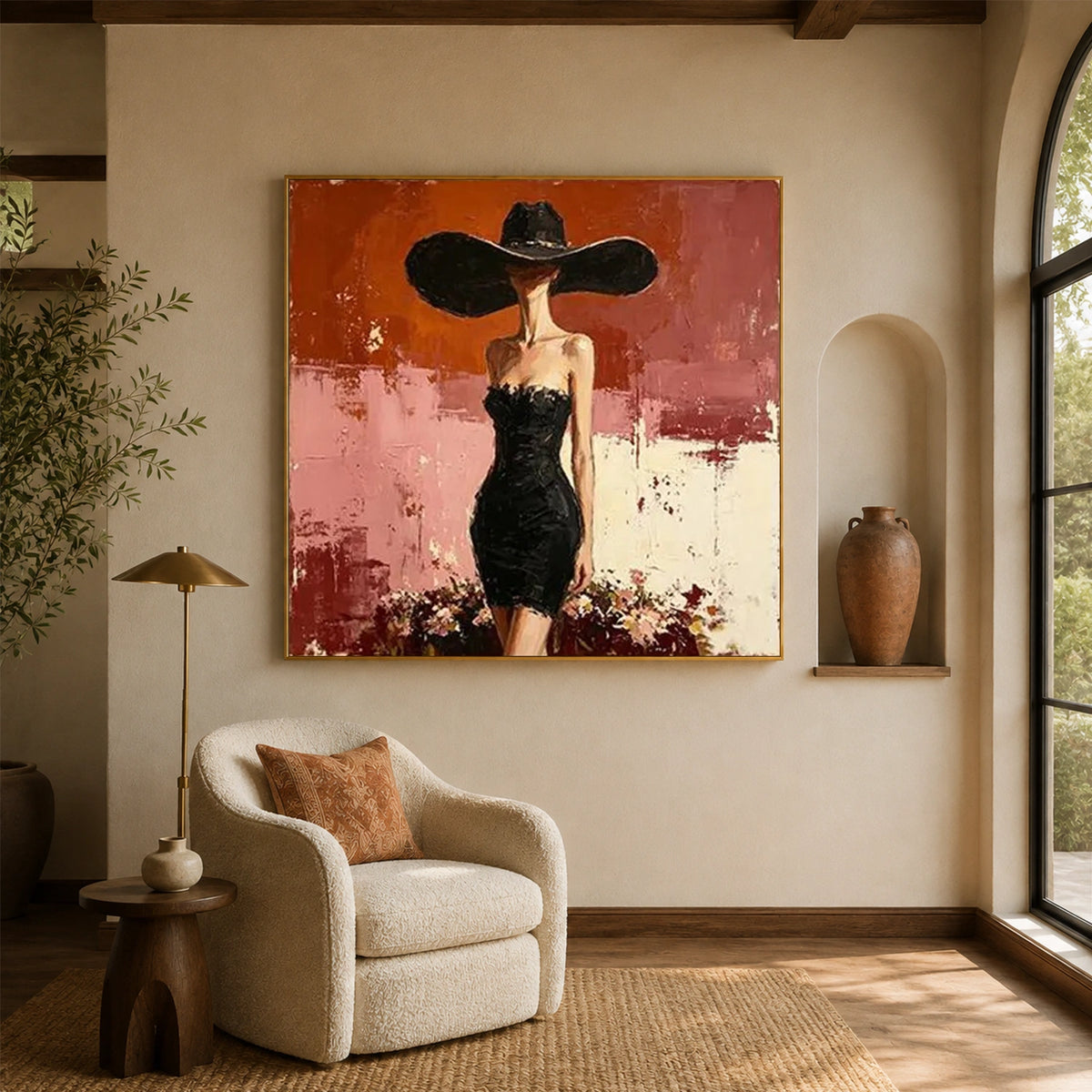 Abstract Portrait Canvas Art #AE169