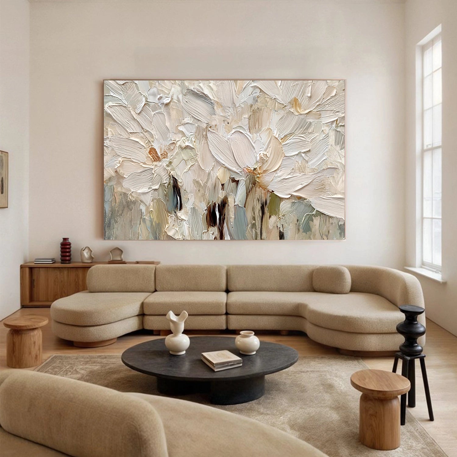 Flower Abstract Textured Wall Art #FP179