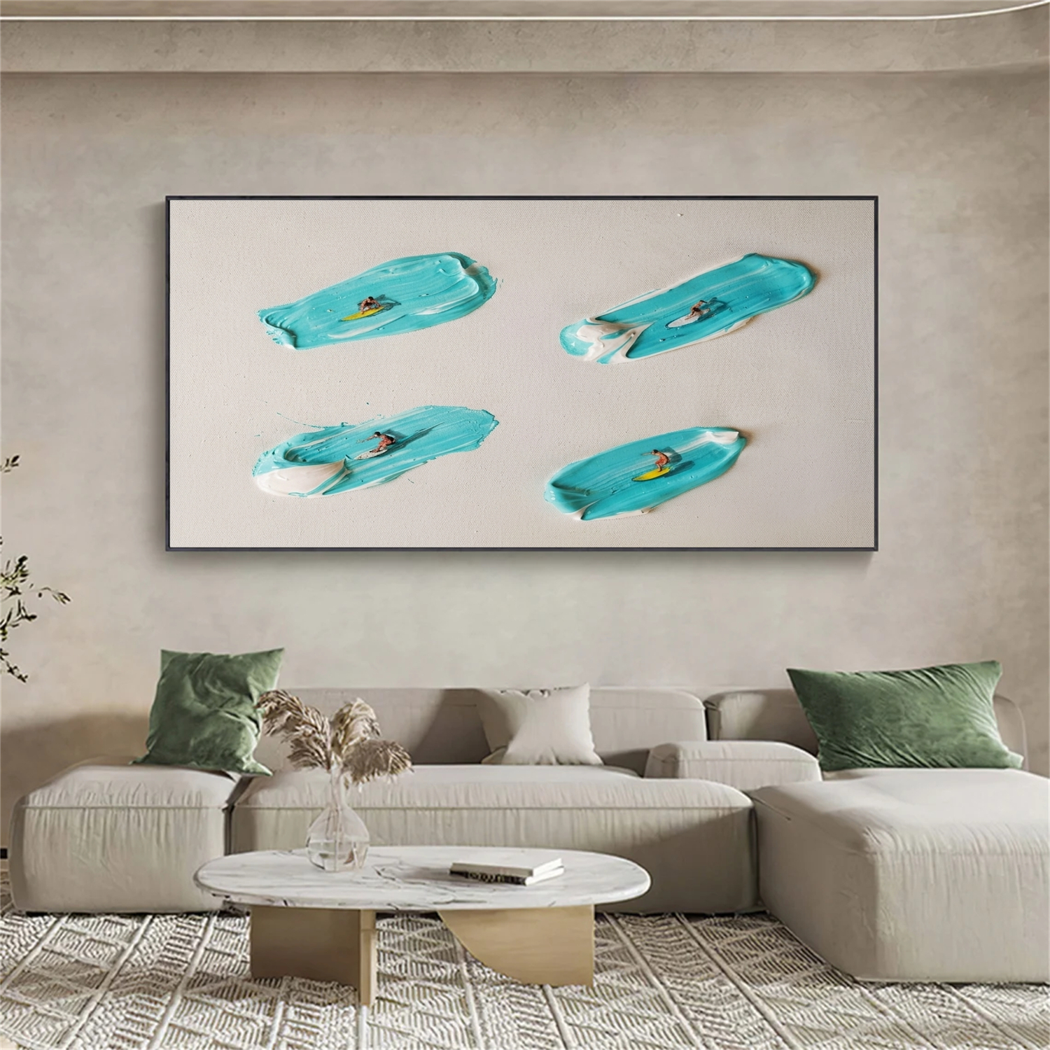 Surfing Sport Textured Wall Art #MS113