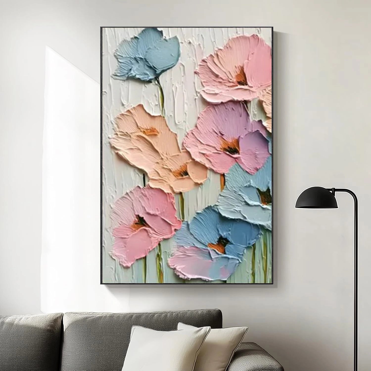 Flower Abstract Textured Wall Art #FP127