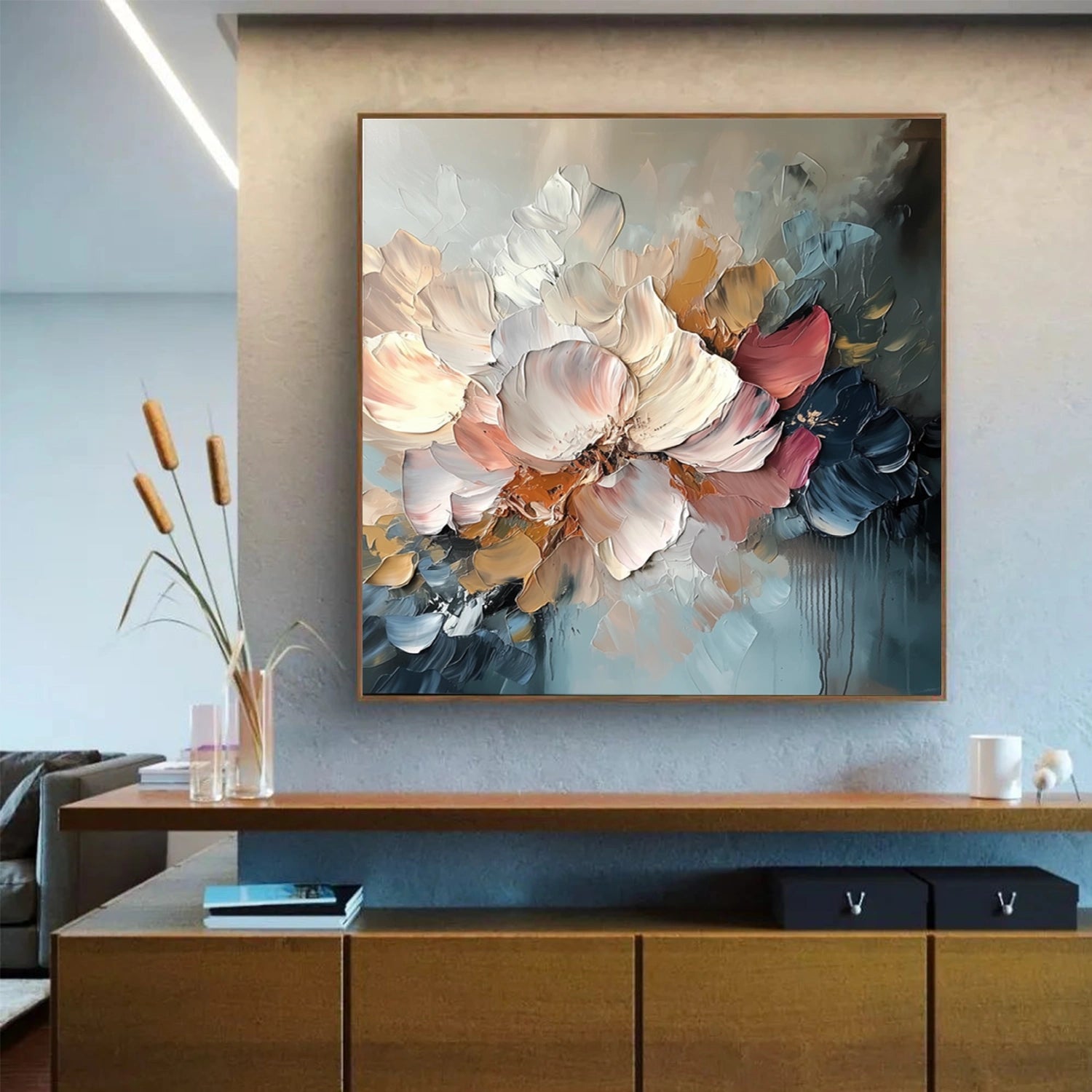Flower Abstract Textured Wall Art #FP190