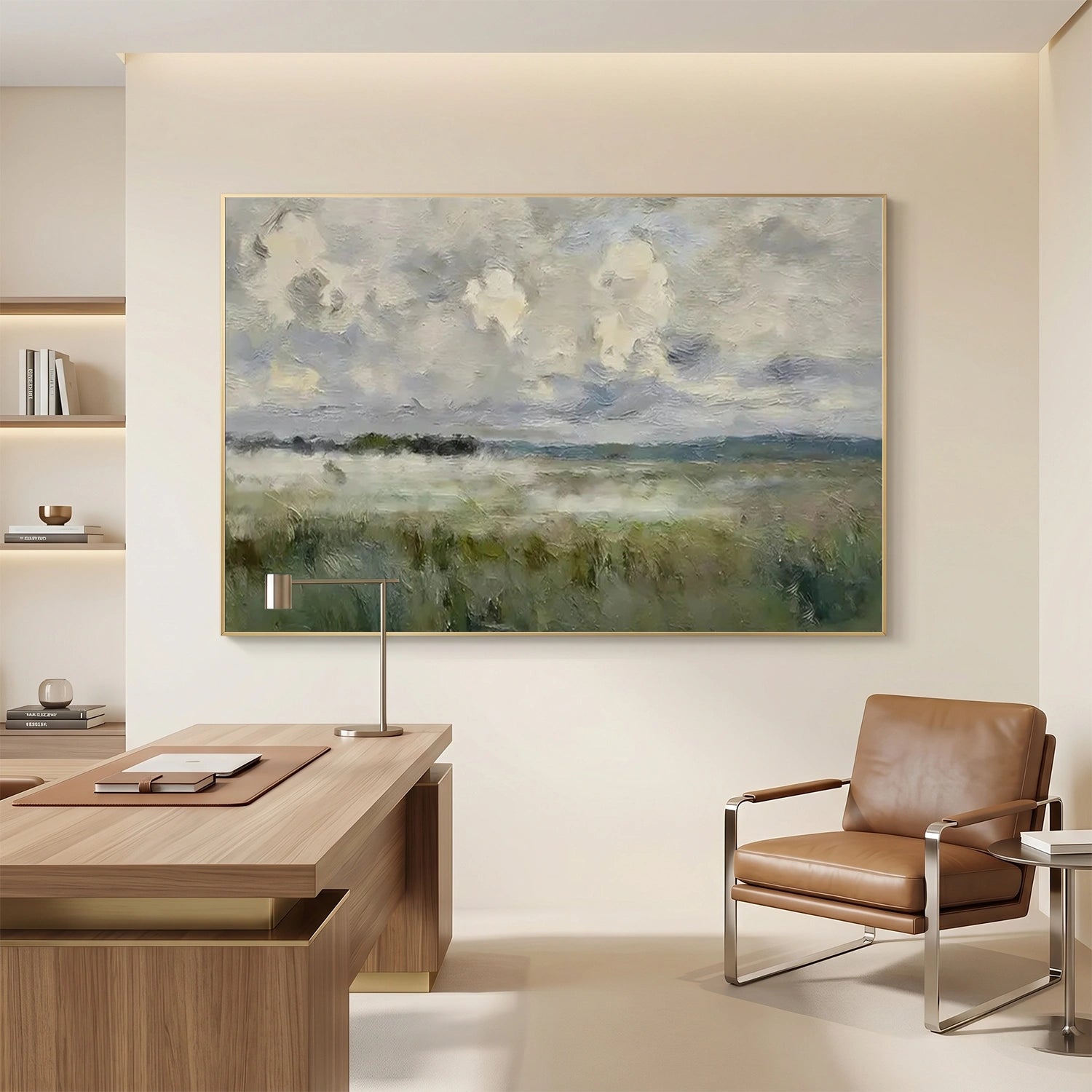 Ocean And Sky Abstract Textured Wall Art #OS160