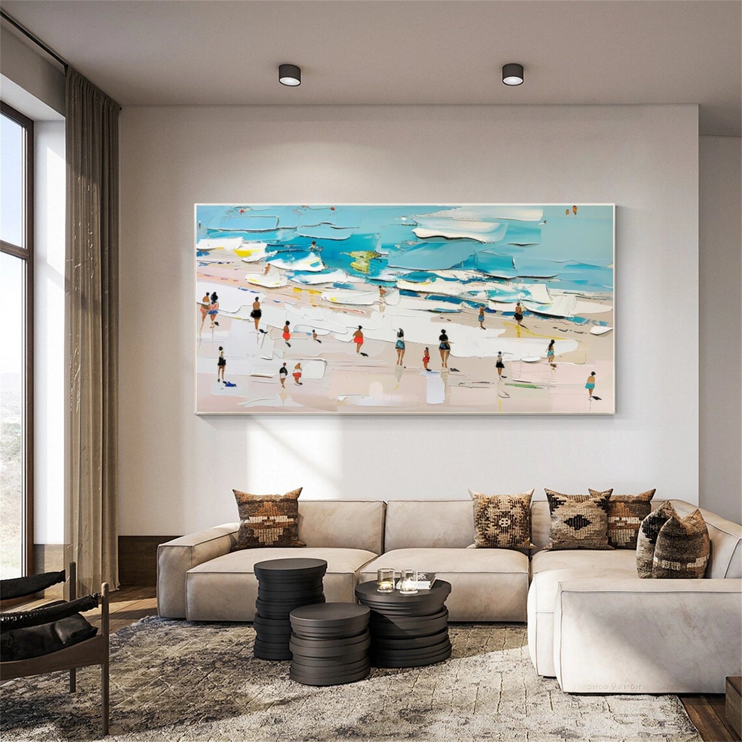 Ocean Abstract Textured Wall Art #OP042