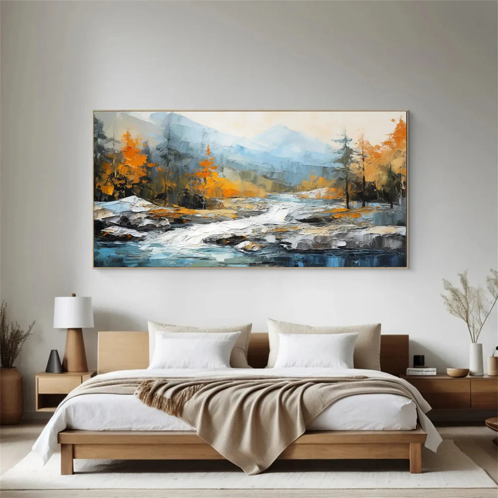 Colorful  Tree Textured Painting Canvas #TP026