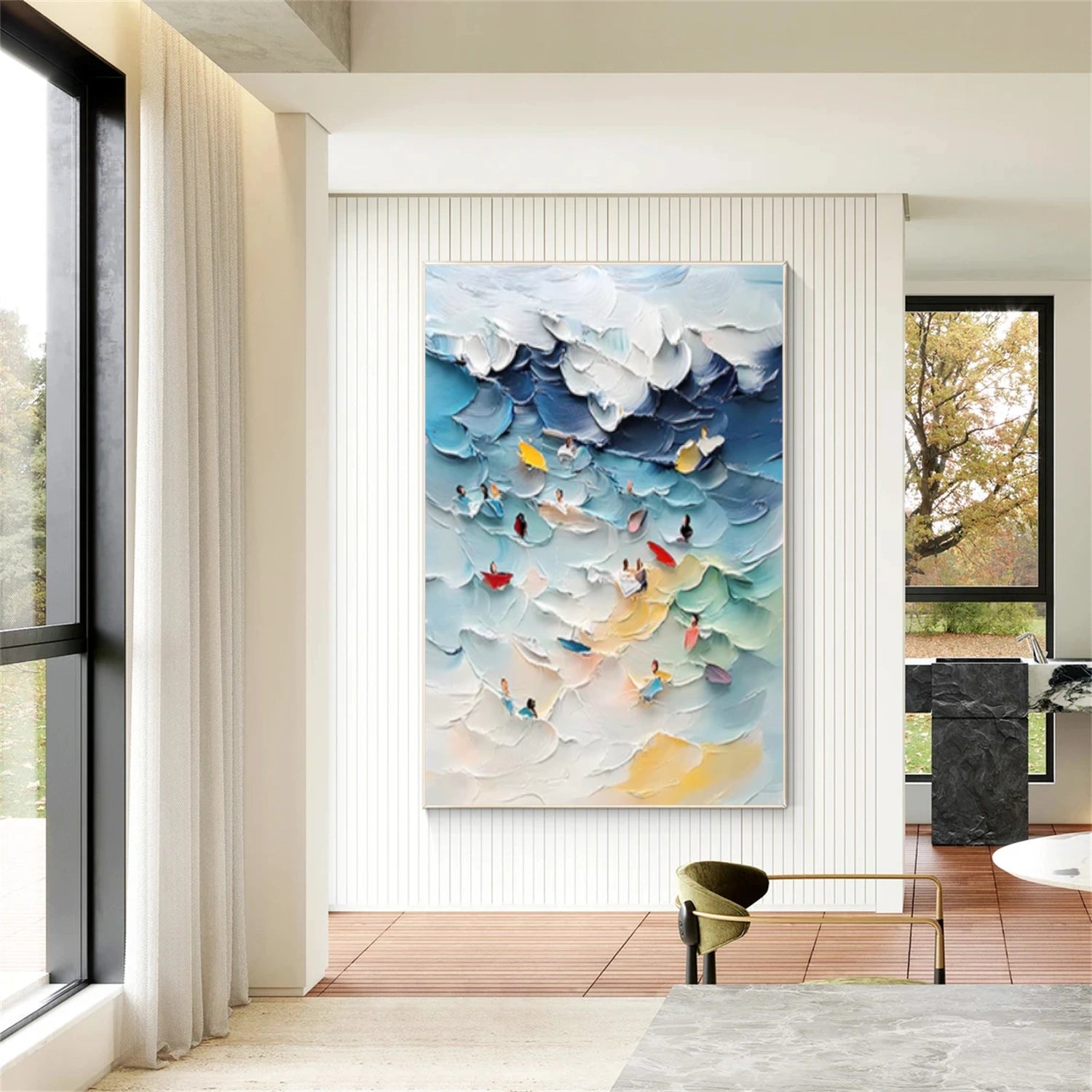 Swimming Sport Textured Wall Art #MS009