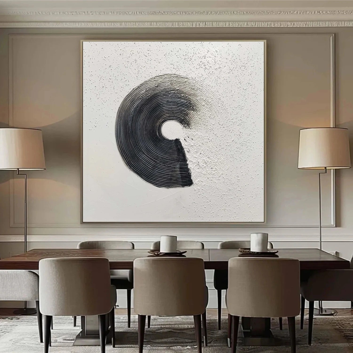 Black and White Minimalist Canvas Art #MT147