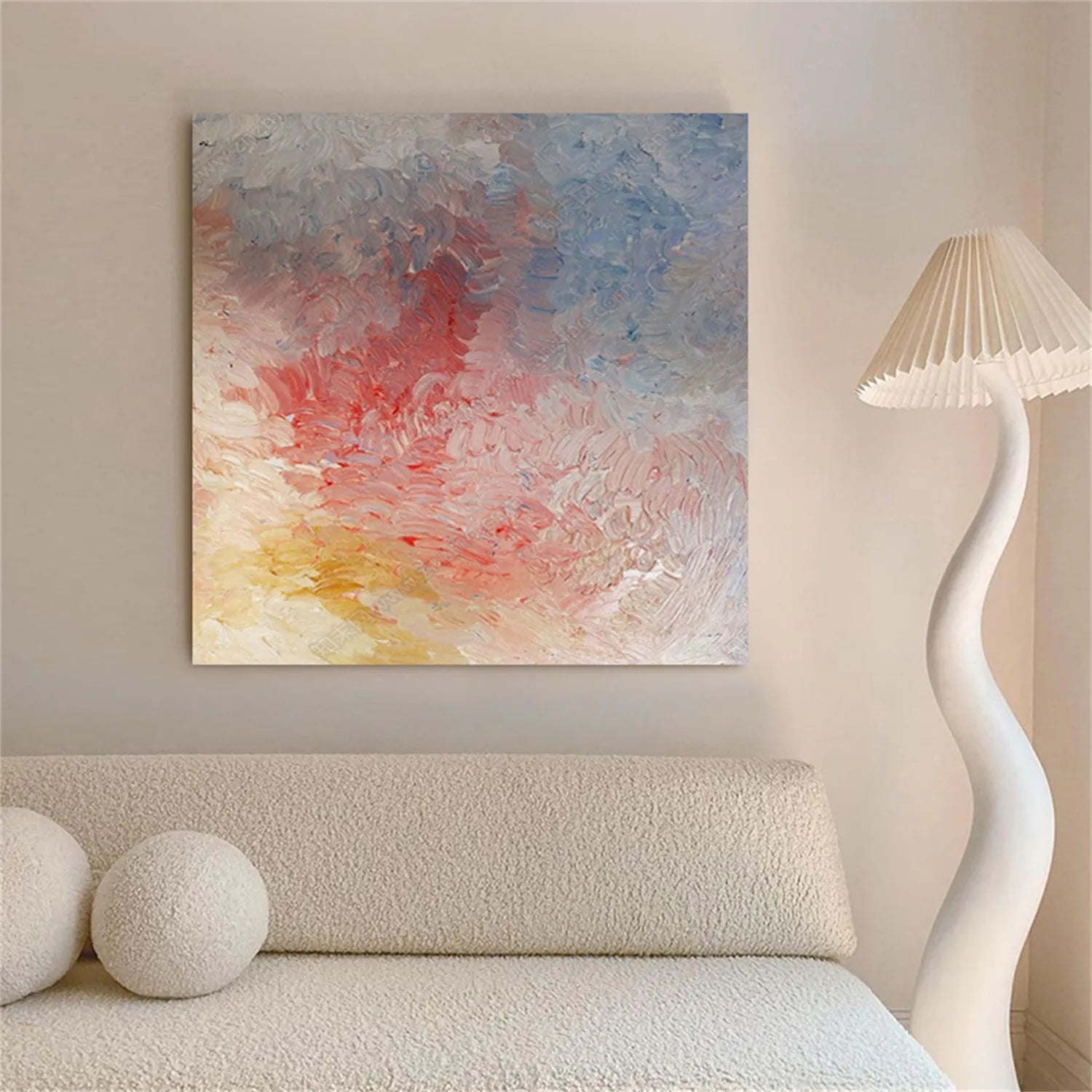 Colorful Abstract Textured Painting Canvas #AT061