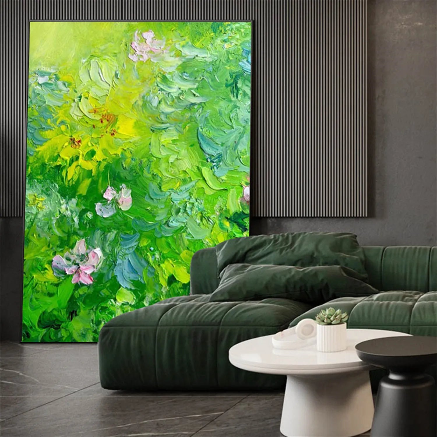 Colorful Flower Textured Painting Canvas #FP030