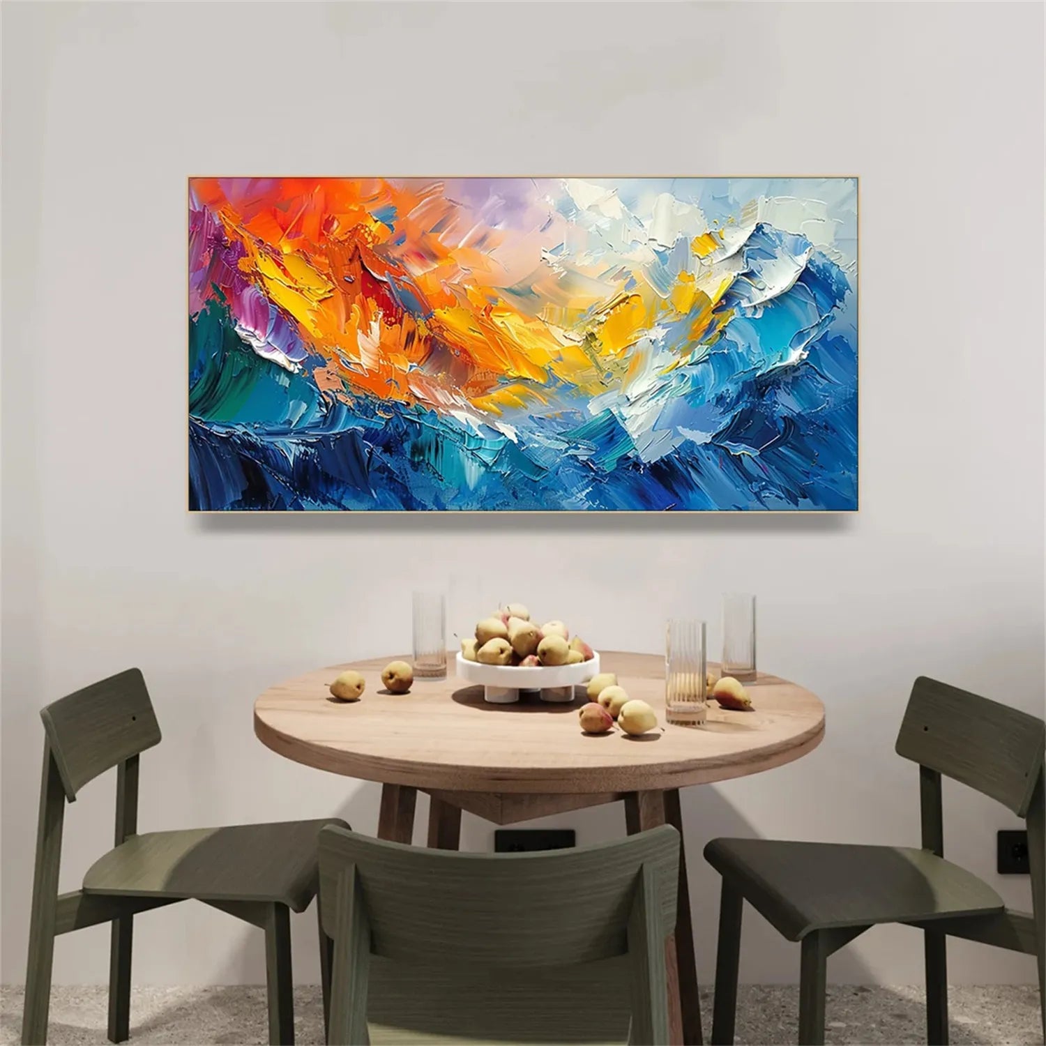 Colorful Abstract Textured Painting Canvas #AT050