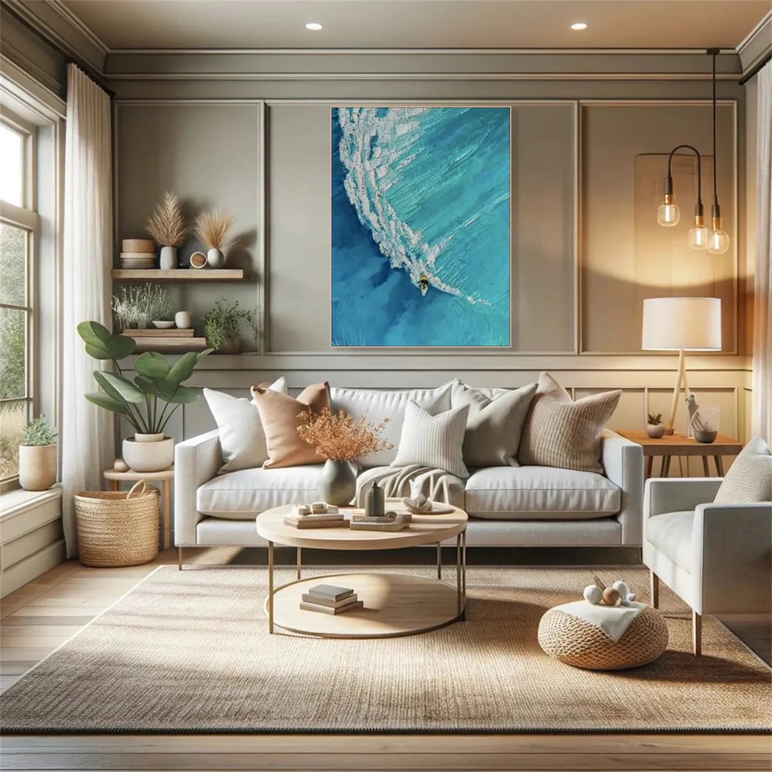 Ocean Textured Painting Canvas #OP011