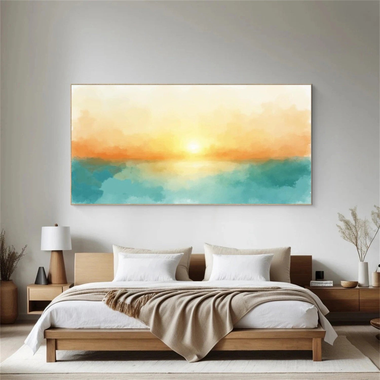 Ocean And Sky Abstract Wall Art #OS127