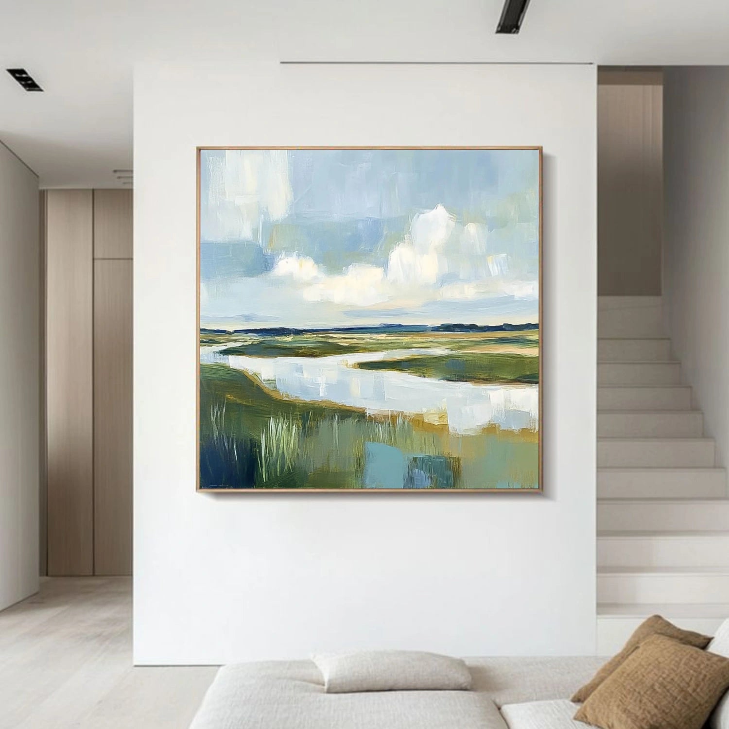 Ocean And Sky Abstract Wall Art #OS111