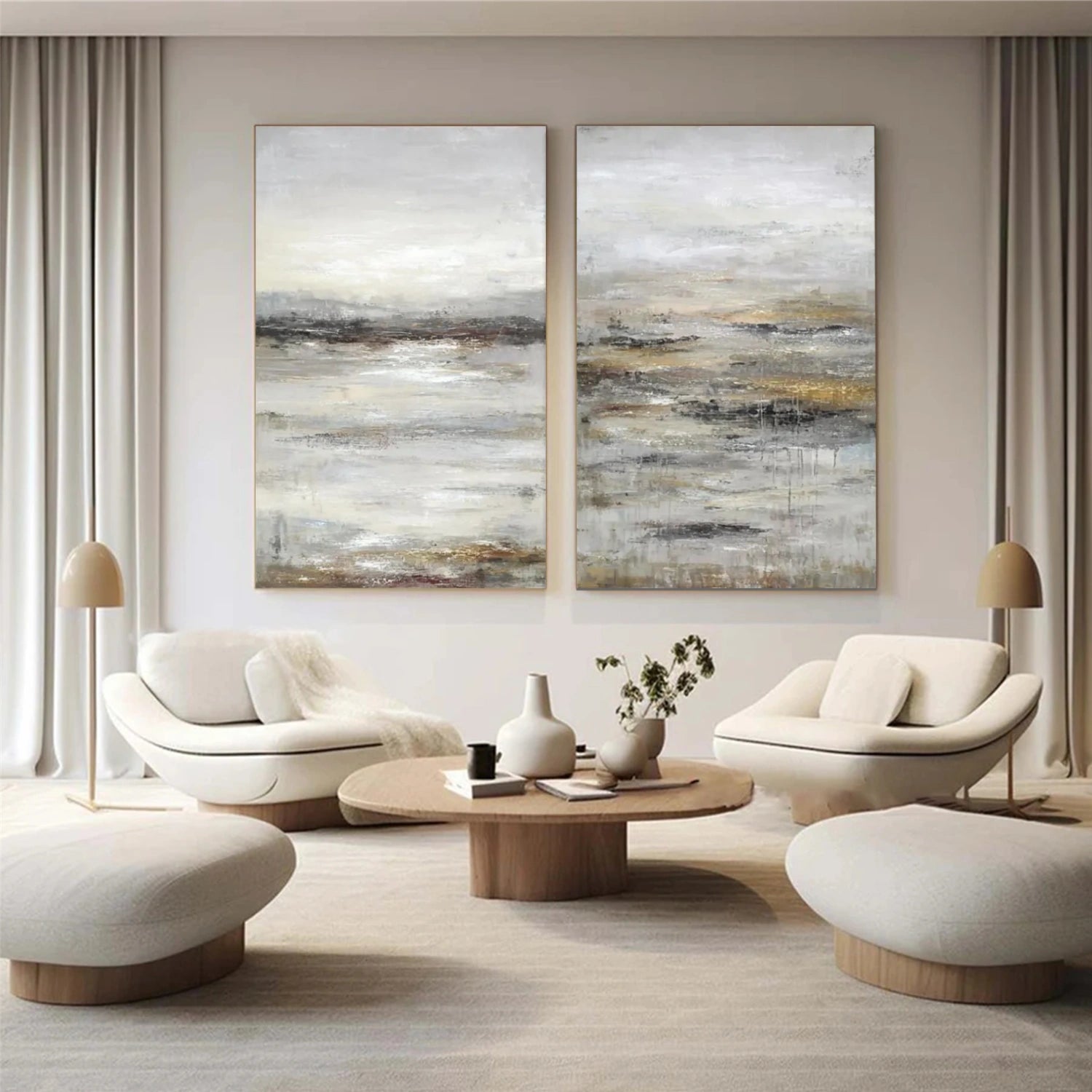 Wabi Sabi Canvas Art Set of 2 #WS090